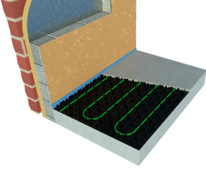 12mm PE-RT pipe Lo-Screed underfloor heating