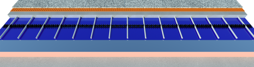 Underfloor heating within a screed